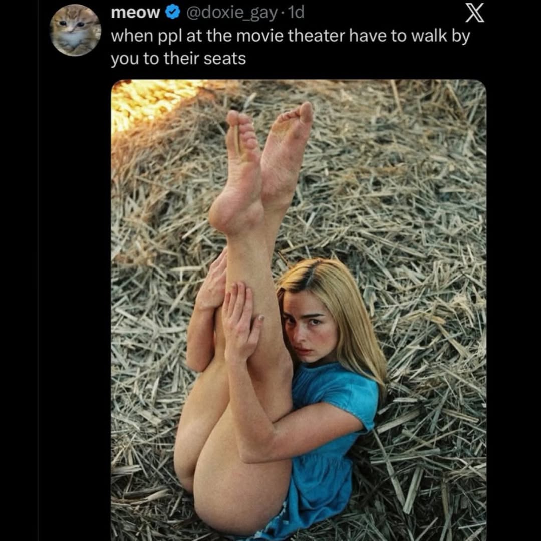 meow when ppl at the movie theater have to walk you to their seats 4: у 1