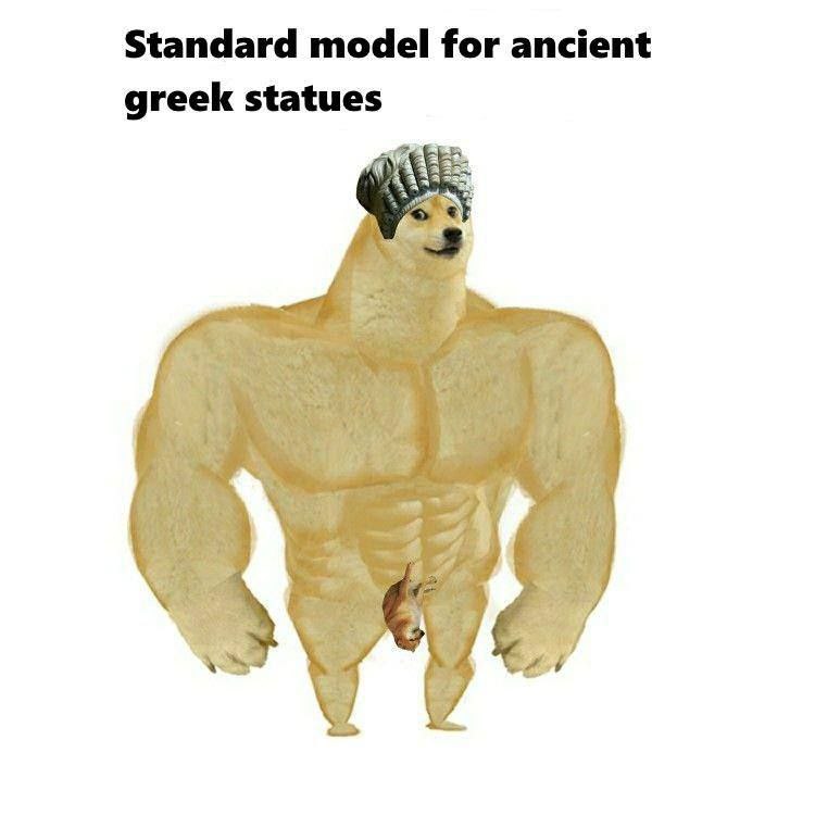 Standard model for ancient greek statues