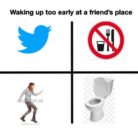 Waking up too early at a friend’s place у