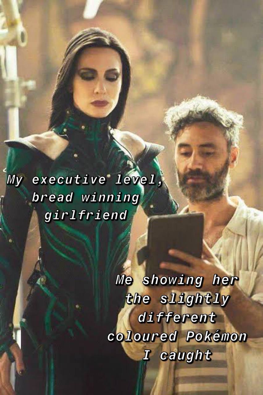 и 3 a у и 7 My executive bread winning girlfriend the slightly different coloured Pokemon I caught