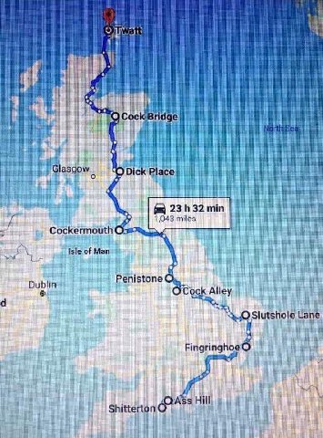 i asgow Dick Pla 23 32 min 1.043 miles Isle of Man Penistone Dublin OCock Alley Lan Fingringhoe Hill i