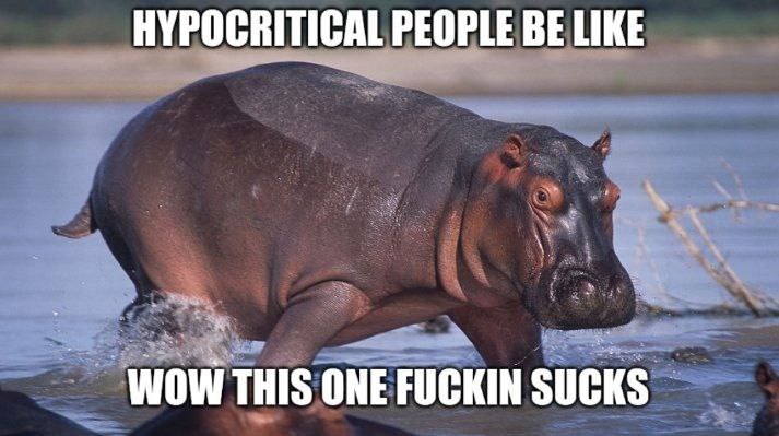 HYPOCRITICAL PEOPLE BE LIKE THIS ONE FUCKIN SUCKS