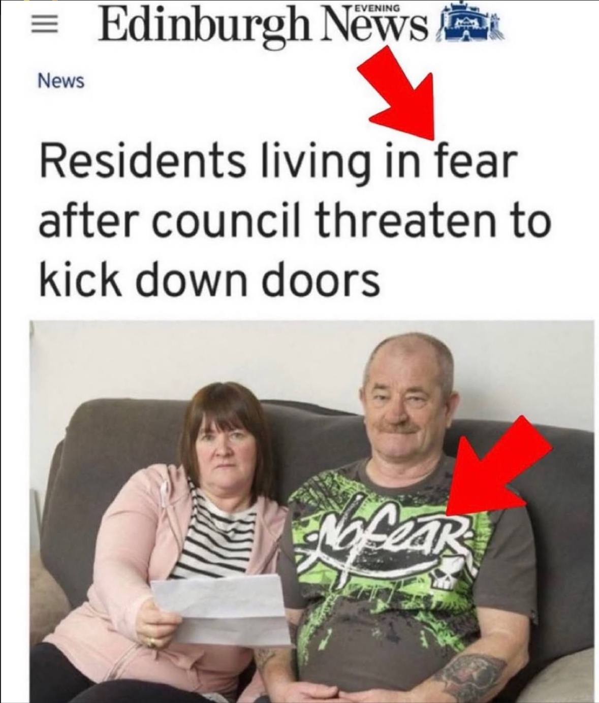 EVENING Edinburgh и News Residents living in fear after council threaten to kick down doors 15