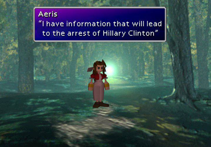Aeris “lhave information that will lead to the arrest of Hillary Clinton”