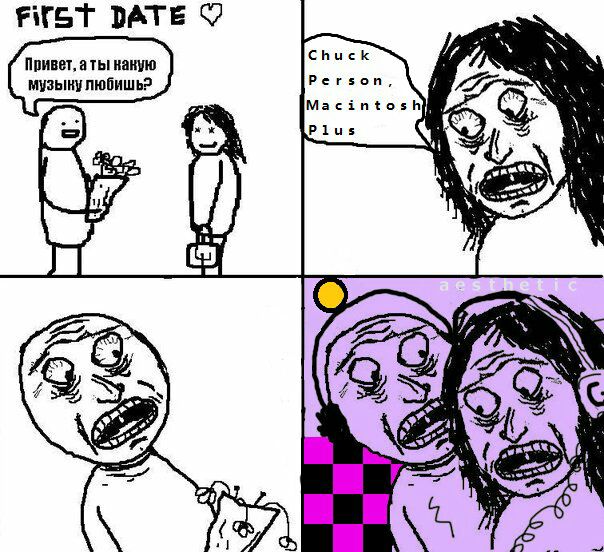 DATE Chuck Привет, аты музыку любишь? Person Macintosh Plus 41 4 4