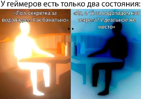 У геимеров есть только два состояния «Лол, секретка за а чё за водопадом нет водопадом. Как банально» секрета? Идеальное же место»