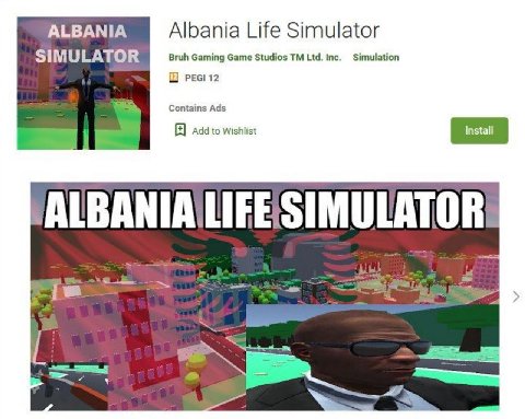 ALBANIA Albania Life Simulator SIMULATOR Bruh Gaming Game Studios Ltd. Inc. Simulation 12 Contains Ads я Add to Wishlist SIMULATOR