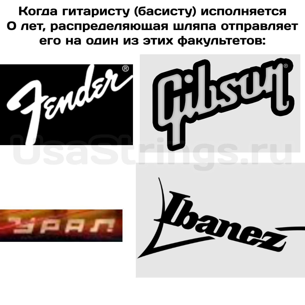 Когаа гитаристу (басисту) исполняется О лет, распределяюшая шляпа отправляет его на один из этих факультетов: