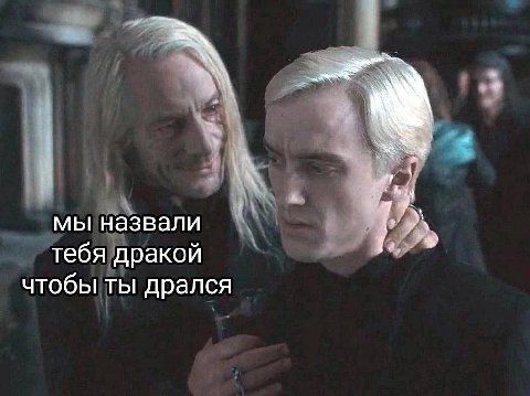 мы назвали тебя дракой чтобы ты дрался