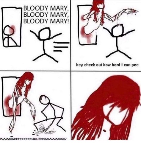 BLOODY MARY, BLOODY MARY, BLOODY MARY! hey check out how hard i can pee