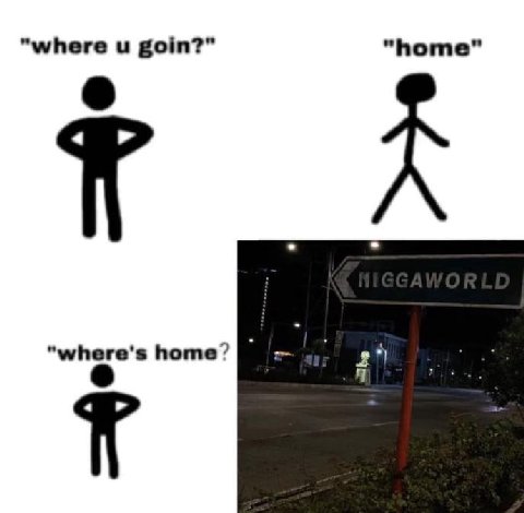 “where и goin?" "home" "where's home?