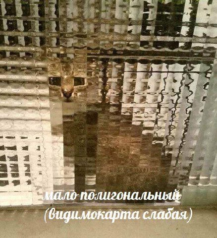 в 1 полигональньй (видимокарта слабая)