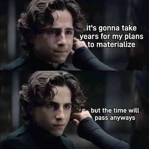it's gonna take for my plans materialize but the time will апумау$