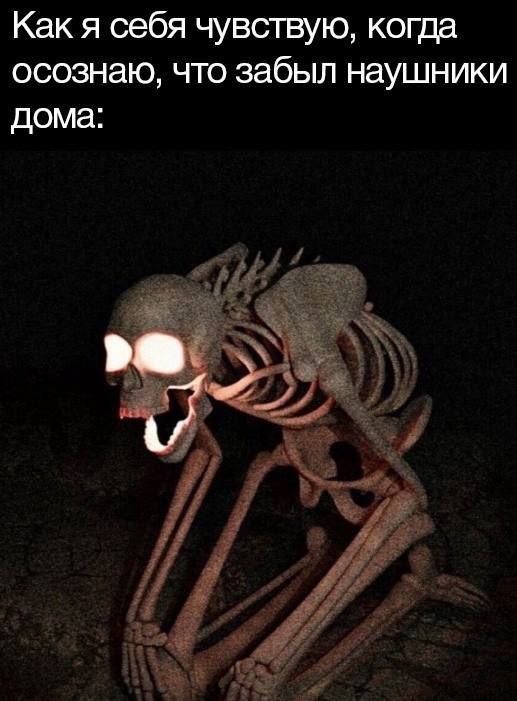 Как я себя чувствую, когда осознаю, что забыл наушники дома: