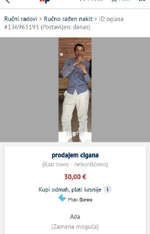 Rucni radovi Rucno raden nakit 10 oglasa #156965195 (Postavljen: danas) prodajem cigana (Kao novo 30,00 Кир! odmah, plati kasnije i Mobi Kanka Ada (Zamena тодиса)