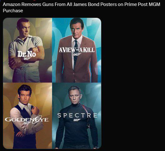 _Атагоп Removes Guns From All James Bond Posters Рите Post MGM Purchase
