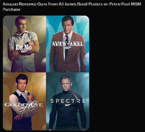 _Атагоп Removes Guns From All James Bond Posters Рите Post MGM Purchase