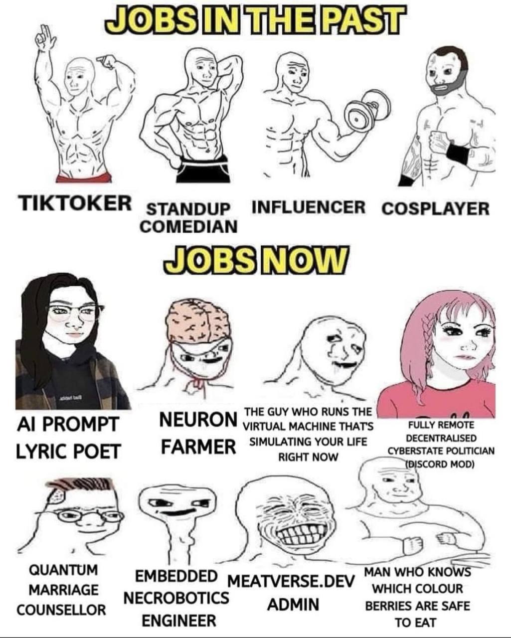 =A\ у TIKTOKER stanpup INFLUENCER COSPLAYER COMEDIAN INOW THE GUY WHO RUNS THE PROMPT NEURON VIRTUAL MACHINE THAT'S FULLY REMOTE YOUR LIFE CYBERSTATE POLITICIAN DECENTRALISED LYRIC POET FARMER MOD) QU