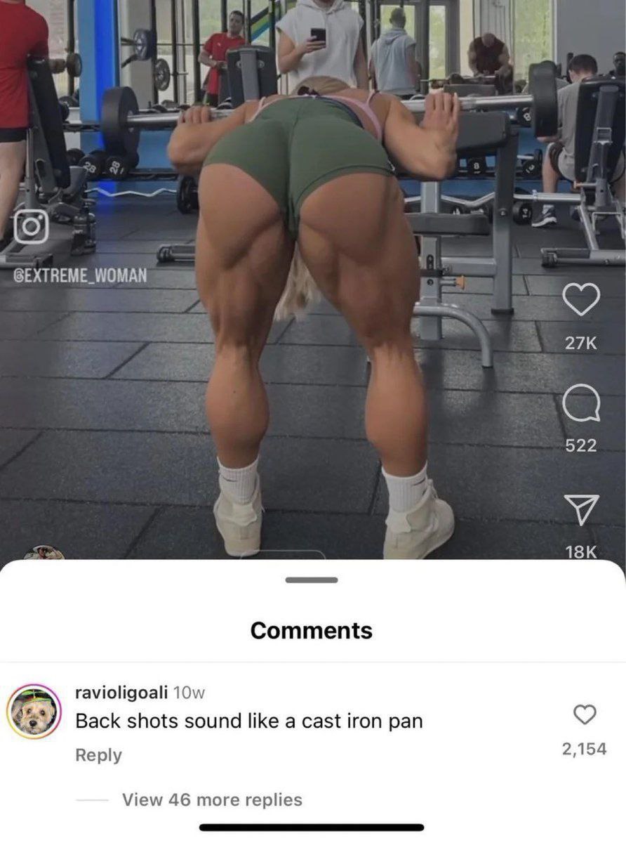 4 522 18К Comments ravioligoali Back shots sound like a cast iron pan Reply 2,154 View 46 more replies