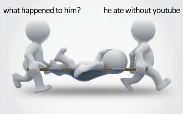 what happened to him? he ate without youtube