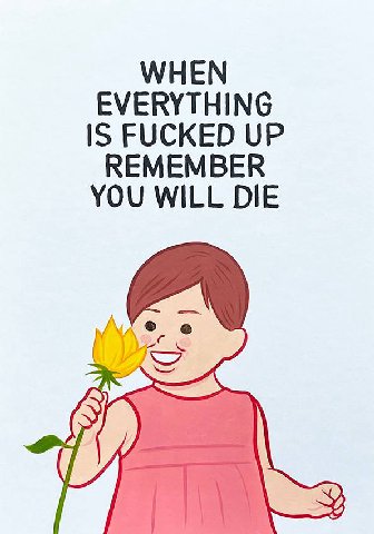 WHEN EVERYTHING IS FUCKED UP REMEMBER YOU WILL DIE