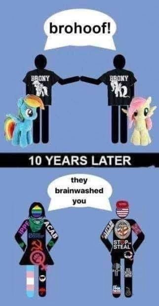 brohoof! ONY 10 YEARS LATER they brainwashed you