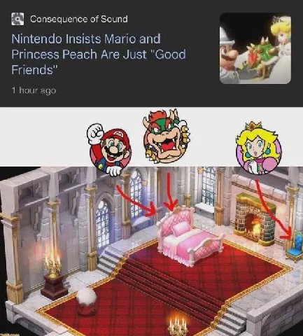 Consequence of Sound Nintendo Insists Mario and Princess Peach Are Just "Good Friends" 1 hour ago Я 2