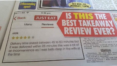 @thesunday sport BOX, 1OPM 5 5:38 Мепи Reviews BEST We: i 4 REVIEW the past, if you were idle Delivery time stated between 45 to 60 minutes but out delive it was delivered within 25 minutes this was a