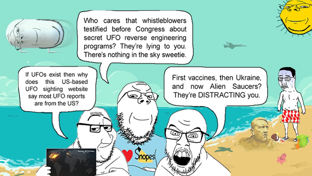 Who cares that whistleblowers testified before Congress about secret UFO reverse engineering programs? lying to you. There's nothing in the sky sweetie. UFOs First vaccines, then Ukraine, oes this US-