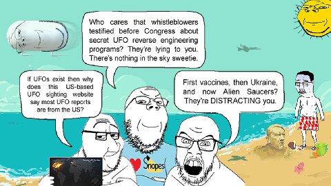 Who cares that whistleblowers testified before Congress about secret UFO reverse engineering programs? lying to you. There's nothing in the sky sweetie. UFOs First vaccines, then Ukraine, oes this US-
