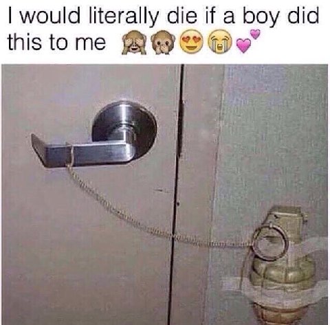 would literally die if a boy did