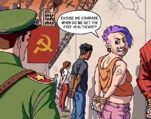 EXCUSE ME COMRADE, WHEN WE GET THE FREE HEAL THCARE?