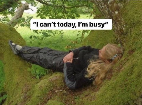 can't today, busy”
