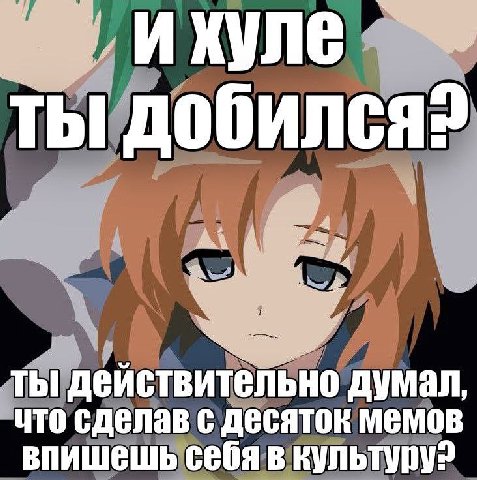 бился ТЫ ДО 2 A it ты действительно думал, что сделав с десяток MEMOB впишешь себя в