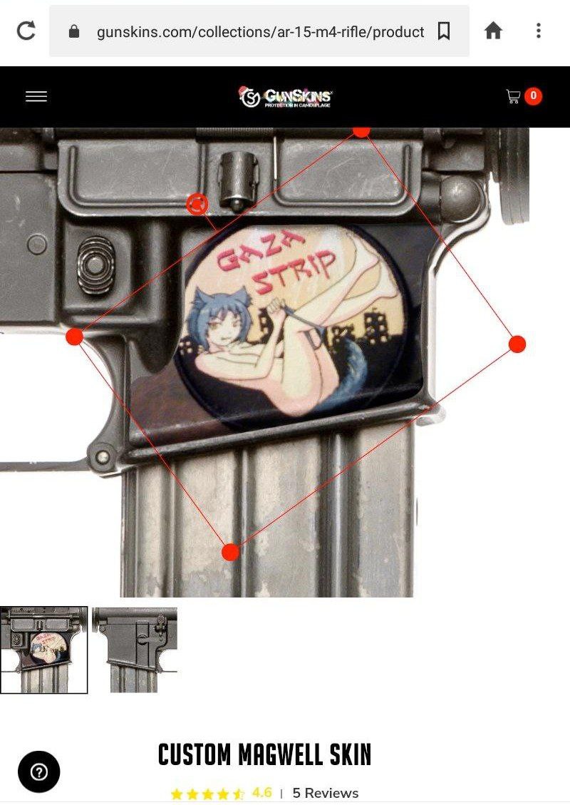gunskins.com/collections/ar-15-m4-rifle/product {3 (а и CUSTOM MAGWELL SKIN 5 Reviews