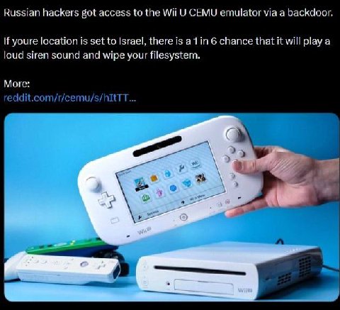 Russian hackers got access to the МАРО СЕМИ emulator а backdoor. youre location is set to Israel, there is chance that it will play a loud siren sound and wipe your filesystem, More: 4 5, we