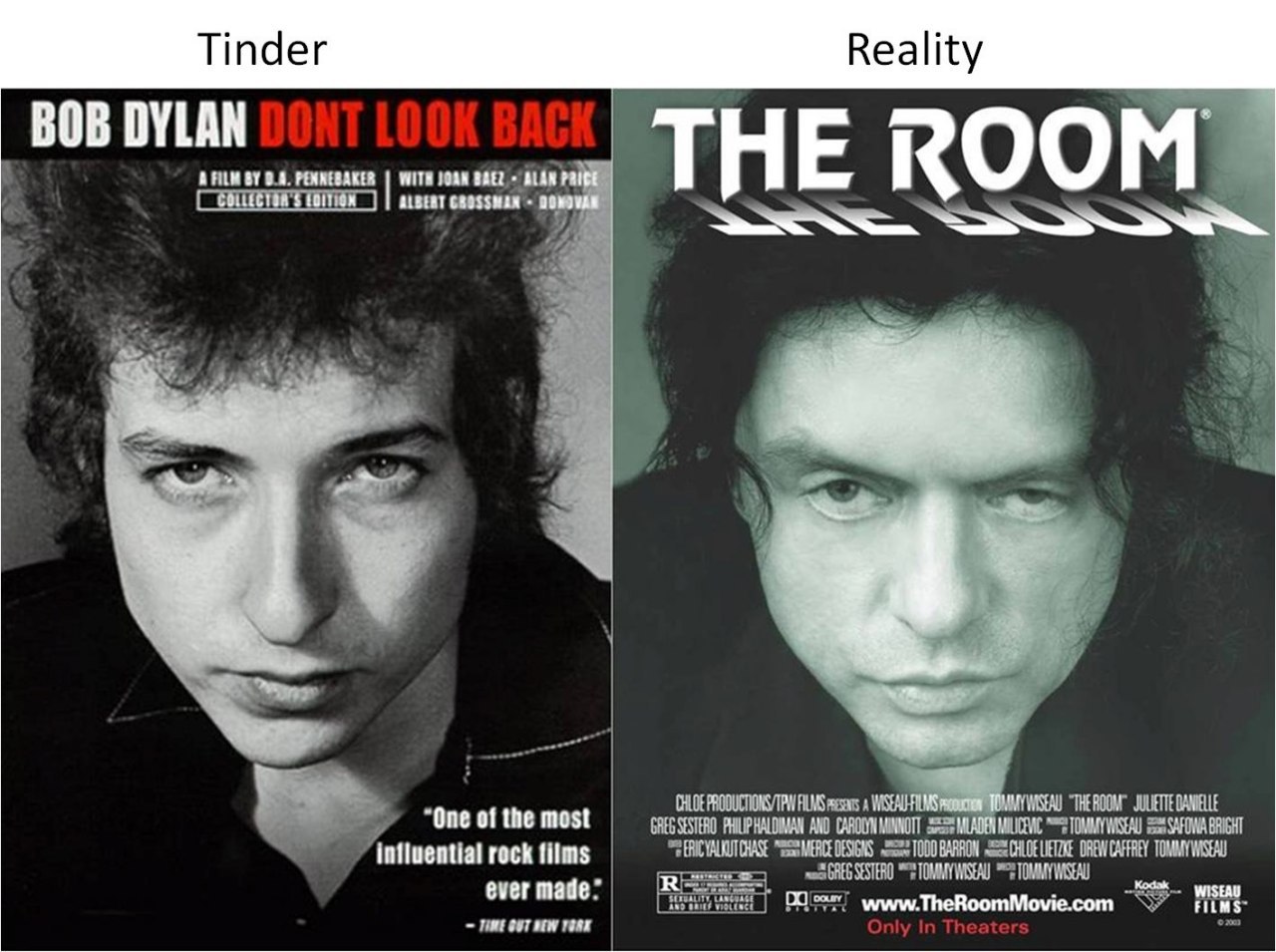 Tinder Reality BOB DYLAN 0.4. WITH JOAN BAEZ GROSSMAN THE ROO (CHLOE PRODUCTIONSY/TPW FILMS А EAD “One of the most PHILP HALDIMAN BRIGHT ‘influential rock films TOMMY WISEAL GREG SESTERO ever made? ww