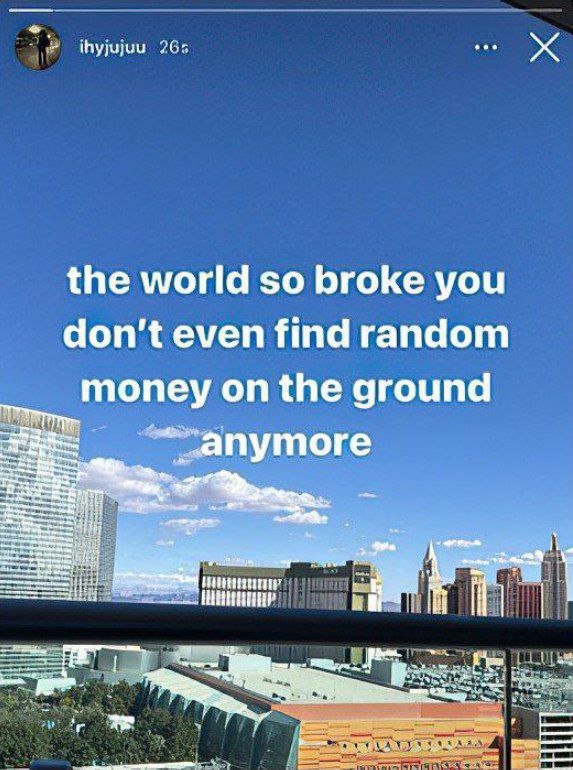 the world so broke you don't even find random money on the ground апутоге