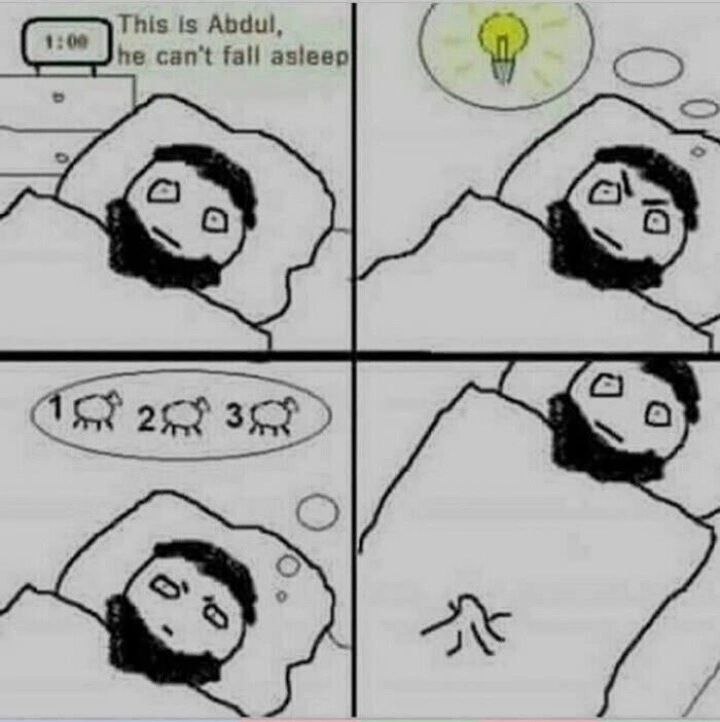 This is Abdul, he can't fall asleeo о as