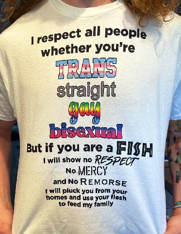 res pect all People whether you’re straight But if you are а will show no No MERCY 1 will pluck you from your and No REMORSE jomes and use your flesh to feed my family