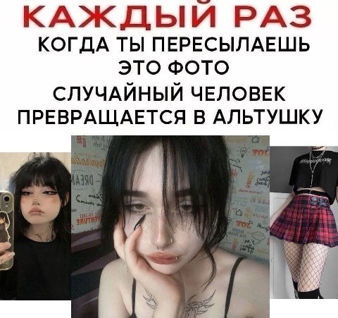 РАЗ КОГДА ТЫ ПЕРЕСЫЛАЕШЬ ЭТО ФОТО СЛУЧАЙНЫЙ ЧЕЛОВЕК ПРЕВРАЩАЕТСЯ В АЛЬТУШКУ
