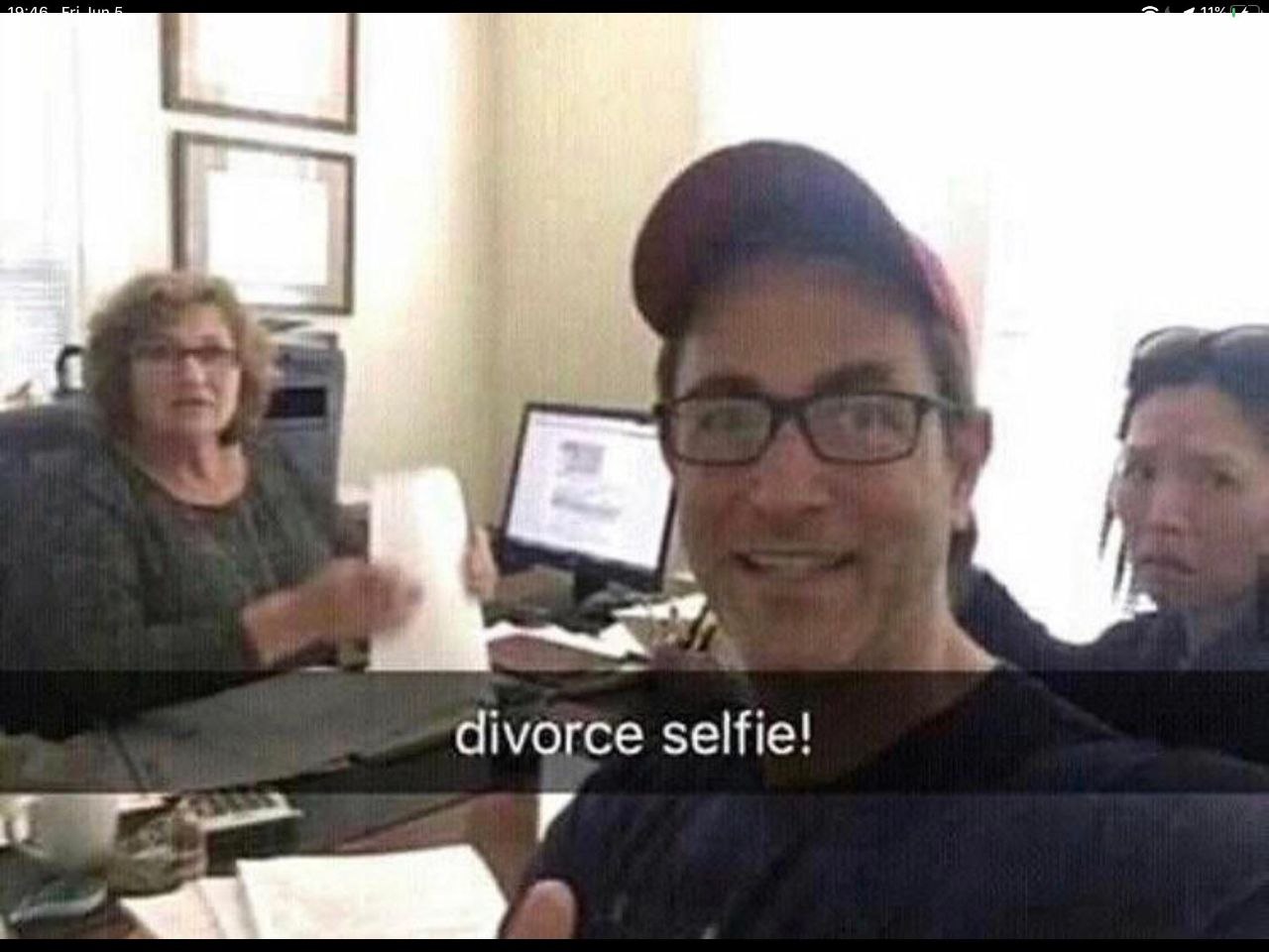 divorce selfie!
