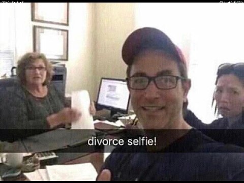 divorce selfie!