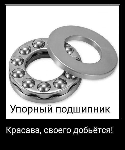Упорный подшипник Красава, своего добьётся!