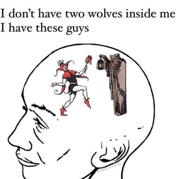 I don’t have two wolves inside me I have these guys