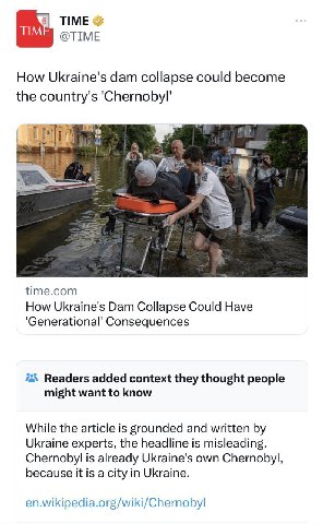 Я TIME @TIME How Ukraine's dam collapse could become the country's 'Chernobyl' 4 time.com How Ukraine's Dam Collapse Could Have Consequences ‘a Readers added context they thought people might want to 