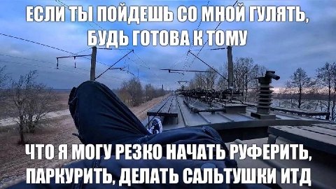 ЕСЛИ ТЫ! ПОЙДЕШЬ МНОЙ ГУЛЯТЬ, БУДЬ ГОТОВА К ТОМУ ЧТОЯ МОГУ РЕЗКО НАЧАТЬ РУФЕРИТЬ ПАРКУРИТЬ, ДЕЛАТЬ САЛЬТУШКИ ИТД