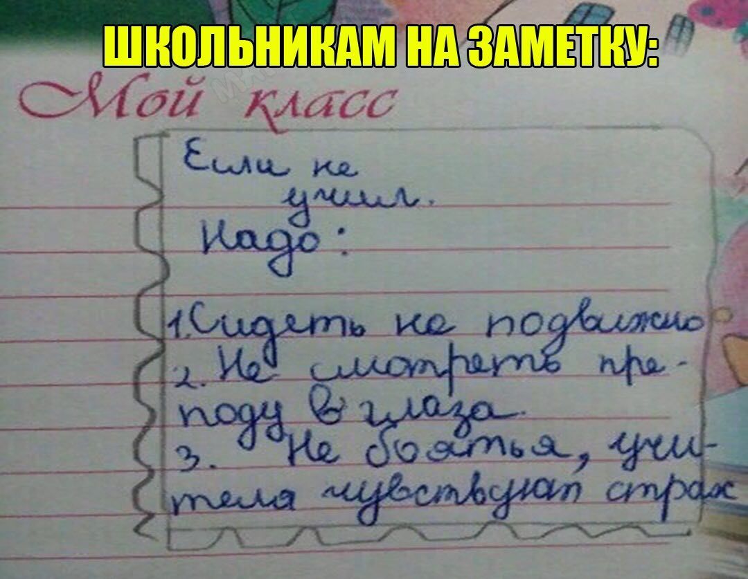 ШКОЛЬНИКАМ НА ЗАМЕТКУ: