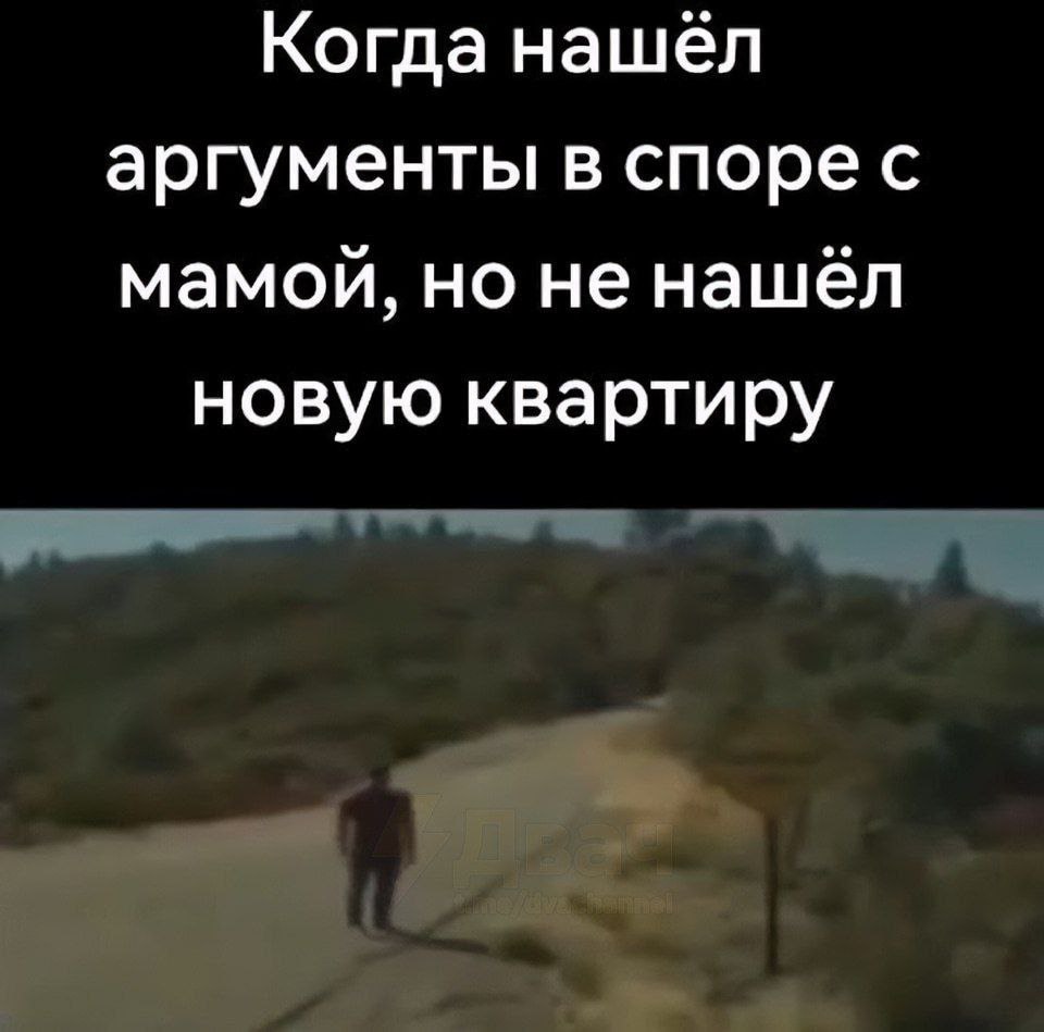 Когда нашёл аргументы в спорес мамой, но не нашёл новую квартиру
