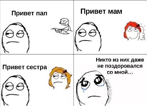 Привет мам Привет пап wii Никто из них даже Привет сестра не поздоровался я. мной... У